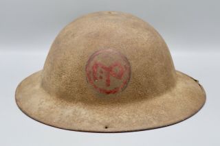 Us Wwi Unit Marked Steel Brodie Helmet - Aef 27th Infantry Division