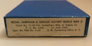 WWII Campaign & Service Victory Medal 1941 - 1945 World War II.  WW2 6