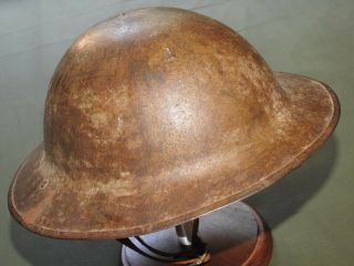 British Ww1 Mk.  1 " Brodie " Steel Combat Helmet Antique Vtg Trench Tin Hat Rare