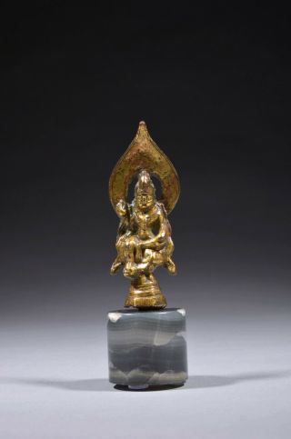 Antique Chinese Gilt Bronze Bodhisattva Statue,  Tang Dynasty