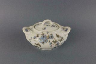 Antique Imperial Russian Porcelain Floral Sugar Bowl By Kornilov Br.  Factory