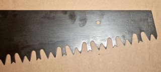 VINTAGE LOGGERS CROSSCUT SAW ONE OR TWO MAN,  WARRANTED SUPERIOR WITH 36 
