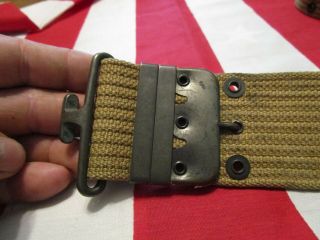 WW1 US Army USMC pistol web belt 1911.  45 cal Mills ammo pouch 1918 dated 7