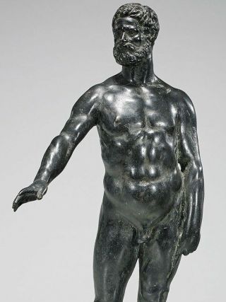 Antique Italian Bronze Male Nude Sculpture of Hercules 3
