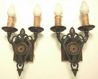 Art Deco Bronze Wall Sconce Light Fixtures Spanish Revival Virden Moe Bridges