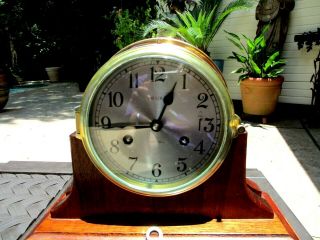 Vintage Bulova Ships Bell Mantle Clock
