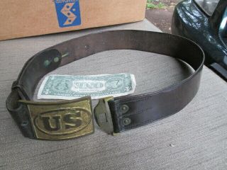 34 " Leather Belt.  Marked On Back 
