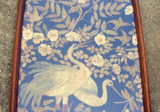Late 19th C.  Japanese Silk Embroidery About 35 In X 21 In.  Framed Birds & More 3