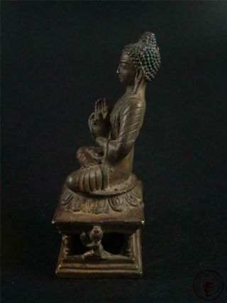 Large Old Chinese Tibet Bronze Tibetan Buddha Sakyamuni Statue Qing Dynasty 2