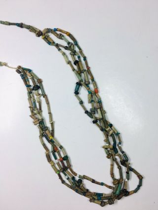 Ancient Egyptian Faience Beads Necklace Late Period 300 - 30 B.  C