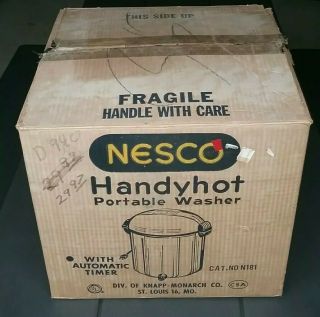 Vintage Nesco Handyhot Portable Washer Washing Machine Looks