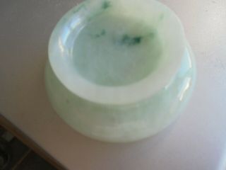ANTIQUE CHINESE MOSS - IN - SNOW JADEITE ROUGE POT,  INVESTMENT 12