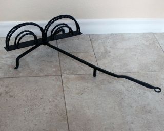 Antique Fireplace Wrought Iron Bread Toaster