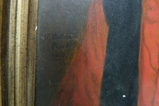 FINE QUALITY OIL ON BOARD - OLD MASTER STYLE - SIGNED & DATED 1862 S.  COLLINS PI? 6