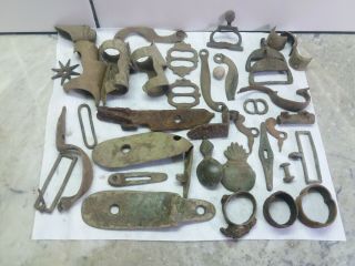 Musket Parts,  Buckles,  Antique Cavalry Ornaments,  Etc.