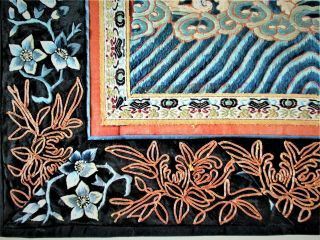 Fine Antique Chinese 19th Century Forebidden Stitch Silk Embroidery 9