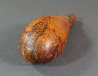 1850 ' s Pre Civil War Turned Fruitwood Treen Gun Black Powder Flask Measure Cup 5