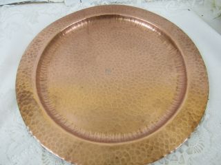 Roycroft Hammered Copper Plate With Finish 11 " Diameter