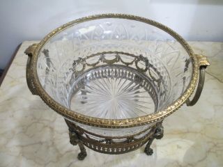 ANTIQUE FRENCH BACCARAT GILT BRONZE & CRYSTAL CENTERPIECE. 2
