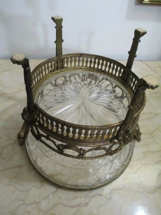 ANTIQUE FRENCH BACCARAT GILT BRONZE & CRYSTAL CENTERPIECE. 7