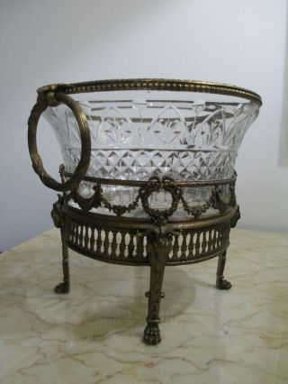 ANTIQUE FRENCH BACCARAT GILT BRONZE & CRYSTAL CENTERPIECE. 8