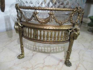 ANTIQUE FRENCH BACCARAT GILT BRONZE & CRYSTAL CENTERPIECE. 9