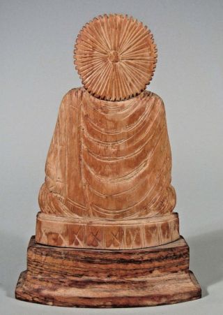 Fine Nepal Nepali carved Wood Figure of the Buddha ca.  20th century 4