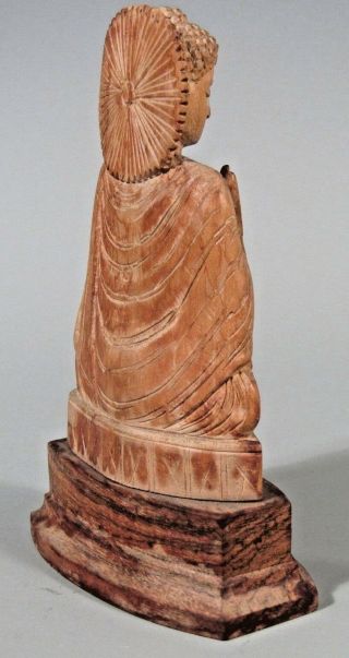 Fine Nepal Nepali carved Wood Figure of the Buddha ca.  20th century 5