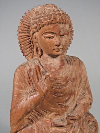 Fine Nepal Nepali carved Wood Figure of the Buddha ca.  20th century 7