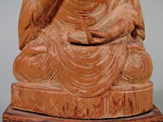 Fine Nepal Nepali carved Wood Figure of the Buddha ca.  20th century 8