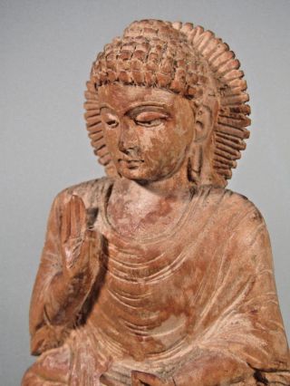Fine Nepal Nepali carved Wood Figure of the Buddha ca.  20th century 9