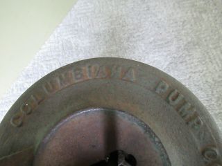Antique Water Well Pump Vintage COLUMBIANA Ohio Cast Iron,  Green Paint 5