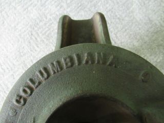 Antique Water Well Pump Vintage COLUMBIANA Ohio Cast Iron,  Green Paint 6