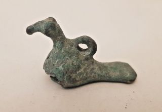 Rare Bronze Age Ancient Pre - Urartian Artifact Bronze Bird Statue Pendan