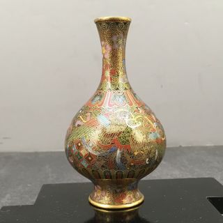 Japanese Meiji Cloisonne Vase with Gilded Wire,  attributed to Namikawa Yasuyuki 2