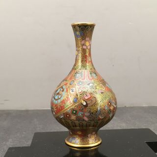 Japanese Meiji Cloisonne Vase with Gilded Wire,  attributed to Namikawa Yasuyuki 3