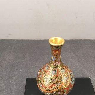 Japanese Meiji Cloisonne Vase with Gilded Wire,  attributed to Namikawa Yasuyuki 6
