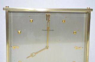 Jaeger LeCoultre Mid Century Retro Desk Clock Brass Swiss Movement 2