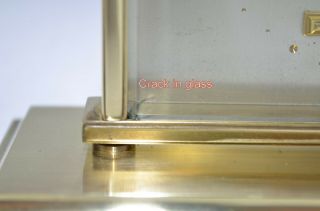 Jaeger LeCoultre Mid Century Retro Desk Clock Brass Swiss Movement 7