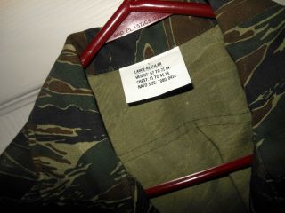 Vintage Tiger Stripe Camo Shirt / Jacket Combat Vietnam Era Style Rare Size L 2