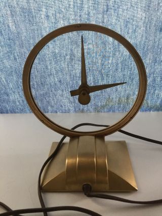 Vintage Jefferson Golden Hour Mystery Clock.  Glass 2