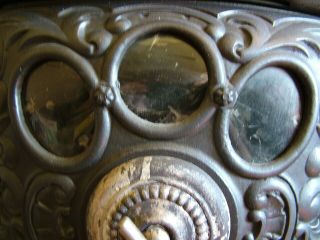 Antique Cast Iron & Nickle Vintage Victorian Parlor Stove 12