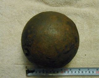 Antique 5 " Solid Shot Cannon Ball Found In The Delaware Bay