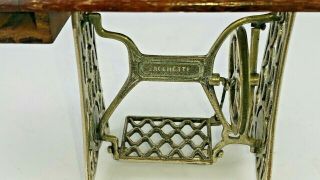 Sacchetti Silver miniature model of a treadmill sewing machine with moving parts 6