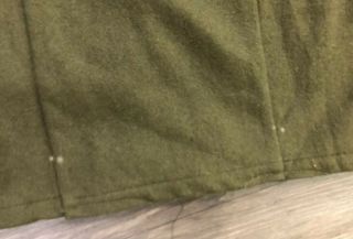 VTG 1952 US Korean War Era OG Olive Green 108 Wool Field Shirt Size Large 5