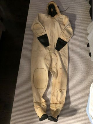 Rare Vintage Us Navy " Bunny Suit " Lightweight Mark V Diving Dress & Gloves
