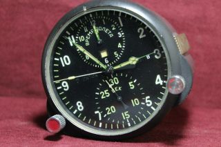 Soviet Aircraft Clock Achs - 1m Military Ussr Mig Su Russia Cockpit Chronograph