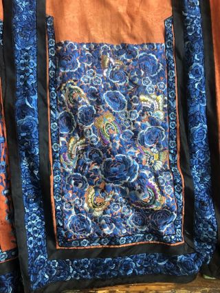 Antique Chinese 19th Century Silk Embroidered Panel Skirt 3