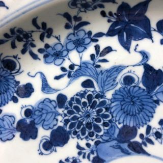 LARGE Ø38CM antique CHINESE PORCELAIN CHARGER 18th century blue and white dish 4