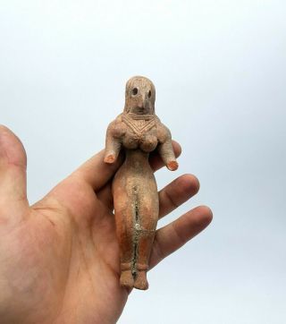 Indus Valley Ca.  2500 Bc Terracotta Standing Female Fertility Idol - Venus